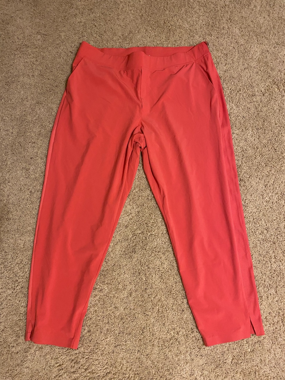Athleta Brooklyn Ankle pants coral athletic exercise sz 18 NWOT